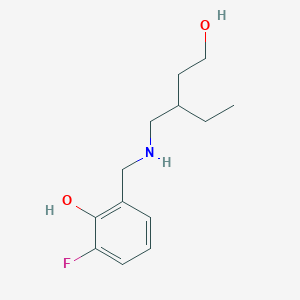 molecular formula C13H20FNO2 B6642185 2-[[(2-Ethyl-4-hydroxybutyl)amino]methyl]-6-fluorophenol 