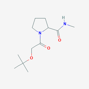 molecular formula C12H22N2O3 B6642193 N-methyl-1-[2-[(2-methylpropan-2-yl)oxy]acetyl]pyrrolidine-2-carboxamide 