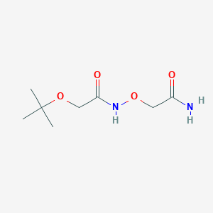 molecular formula C8H16N2O4 B6642227 2-[[2-[(2-Methylpropan-2-yl)oxy]acetyl]amino]oxyacetamide 