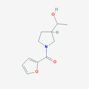 molecular formula C11H15NO3 B6642230 Furan-2-yl-[3-(1-hydroxyethyl)pyrrolidin-1-yl]methanone 