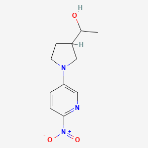 molecular formula C11H15N3O3 B6642231 1-[1-(6-Nitropyridin-3-yl)pyrrolidin-3-yl]ethanol 