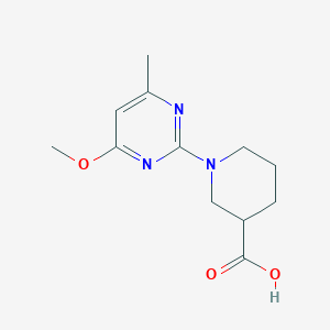 molecular formula C12H17N3O3 B6642253 1-(4-Methoxy-6-methylpyrimidin-2-yl)piperidine-3-carboxylic acid 