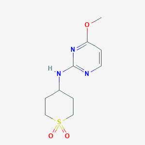 molecular formula C10H15N3O3S B6642254 N-(1,1-dioxothian-4-yl)-4-methoxypyrimidin-2-amine 