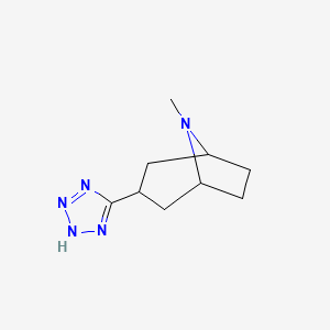 molecular formula C9H15N5 B6642284 8-methyl-3-(2H-tetrazol-5-yl)-8-azabicyclo[3.2.1]octane 