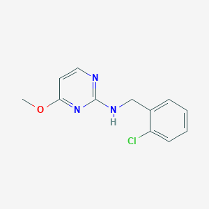 molecular formula C12H12ClN3O B6642291 N-[(2-chlorophenyl)methyl]-4-methoxypyrimidin-2-amine 