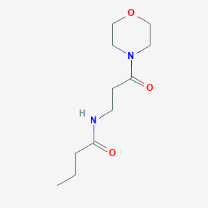 molecular formula C11H20N2O3 B6642295 N-(3-morpholin-4-yl-3-oxopropyl)butanamide 