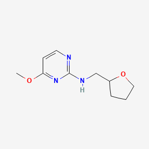 molecular formula C10H15N3O2 B6642306 4-methoxy-N-(oxolan-2-ylmethyl)pyrimidin-2-amine 
