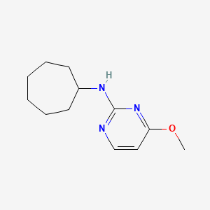 molecular formula C12H19N3O B6642310 N-cycloheptyl-4-methoxypyrimidin-2-amine 