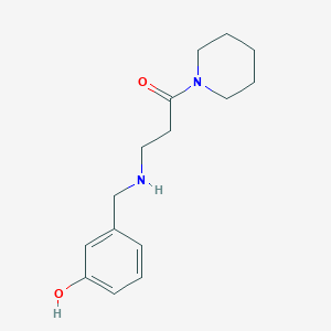 molecular formula C15H22N2O2 B6642320 3-[(3-Hydroxyphenyl)methylamino]-1-piperidin-1-ylpropan-1-one 