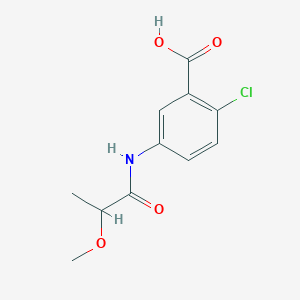 molecular formula C11H12ClNO4 B6642350 2-Chloro-5-(2-methoxypropanoylamino)benzoic acid 