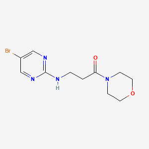 molecular formula C11H15BrN4O2 B6642388 3-[(5-Bromopyrimidin-2-yl)amino]-1-morpholin-4-ylpropan-1-one 
