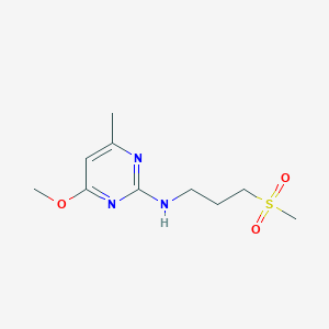 4-methoxy-6-methyl-N-(3-methylsulfonylpropyl)pyrimidin-2-amine