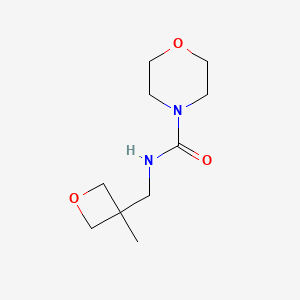 molecular formula C10H18N2O3 B6642401 N-[(3-methyloxetan-3-yl)methyl]morpholine-4-carboxamide 