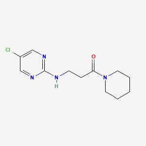 3-[(5-Chloropyrimidin-2-yl)amino]-1-piperidin-1-ylpropan-1-one