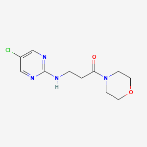 molecular formula C11H15ClN4O2 B6642426 3-[(5-Chloropyrimidin-2-yl)amino]-1-morpholin-4-ylpropan-1-one 
