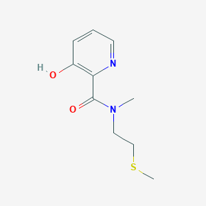 molecular formula C10H14N2O2S B6642431 3-hydroxy-N-methyl-N-(2-methylsulfanylethyl)pyridine-2-carboxamide 