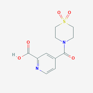 4-(1,1-Dioxo-1,4-thiazinane-4-carbonyl)pyridine-2-carboxylic acid