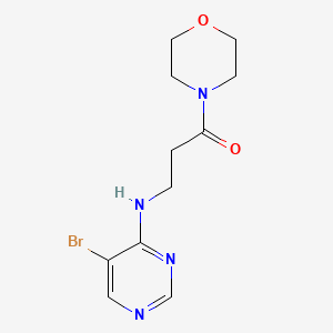 molecular formula C11H15BrN4O2 B6642453 3-[(5-Bromopyrimidin-4-yl)amino]-1-morpholin-4-ylpropan-1-one 