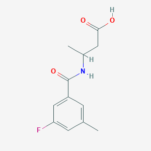 molecular formula C12H14FNO3 B6642454 3-[(3-Fluoro-5-methylbenzoyl)amino]butanoic acid 