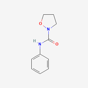 molecular formula C10H12N2O2 B6642499 N-phenyl-1,2-oxazolidine-2-carboxamide 