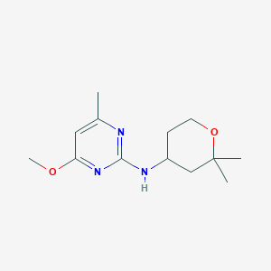 N-(2,2-dimethyloxan-4-yl)-4-methoxy-6-methylpyrimidin-2-amine