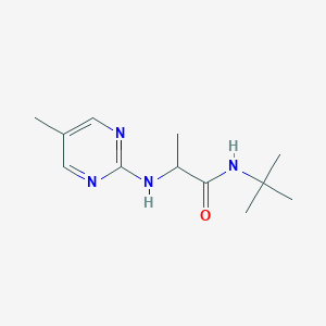 molecular formula C12H20N4O B6642509 N-tert-butyl-2-[(5-methylpyrimidin-2-yl)amino]propanamide 