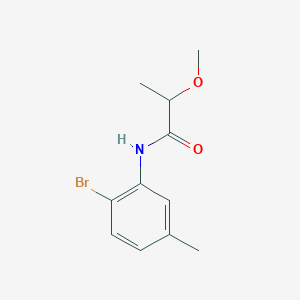 molecular formula C11H14BrNO2 B6642517 N-(2-bromo-5-methylphenyl)-2-methoxypropanamide 