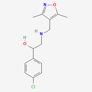 1-(4-Chlorophenyl)-2-[(3,5-dimethyl-1,2-oxazol-4-yl)methylamino]ethanol