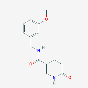 molecular formula C14H18N2O3 B6642556 N-[(3-methoxyphenyl)methyl]-6-oxopiperidine-3-carboxamide 