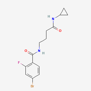 molecular formula C14H16BrFN2O2 B6642565 4-bromo-N-[4-(cyclopropylamino)-4-oxobutyl]-2-fluorobenzamide 