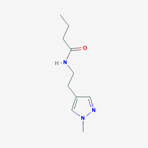 N-[2-(1-methylpyrazol-4-yl)ethyl]butanamide