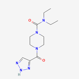 molecular formula C12H20N6O2 B6642599 N,N-diethyl-4-(2H-triazole-4-carbonyl)piperazine-1-carboxamide 