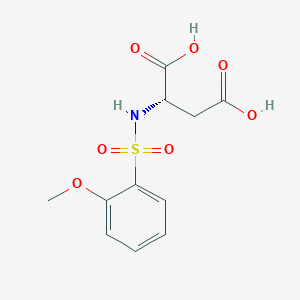 molecular formula C11H13NO7S B6642604 (2S)-2-[(2-methoxyphenyl)sulfonylamino]butanedioic acid 