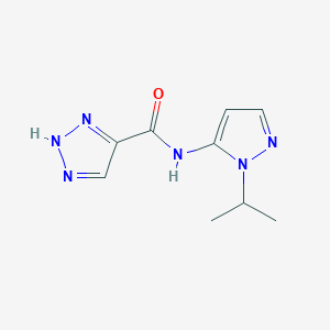 molecular formula C9H12N6O B6642612 N-(2-propan-2-ylpyrazol-3-yl)-2H-triazole-4-carboxamide 