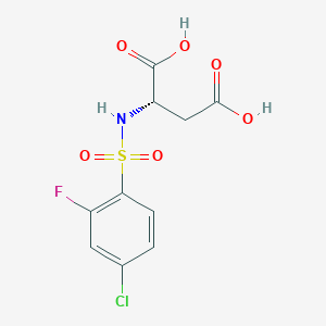 (2S)-2-[(4-chloro-2-fluorophenyl)sulfonylamino]butanedioic acid