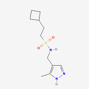 2-cyclobutyl-N-[(5-methyl-1H-pyrazol-4-yl)methyl]ethanesulfonamide