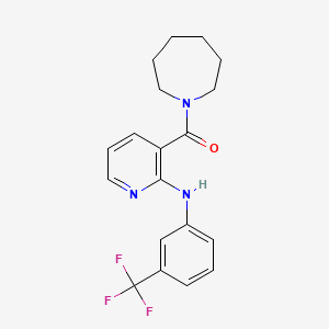 molecular formula C19H20F3N3O B6642661 Azepan-1-yl-[2-[3-(trifluoromethyl)anilino]pyridin-3-yl]methanone 