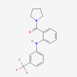 molecular formula C18H17F3N2O B6642674 Pyrrolidin-1-yl-[2-[3-(trifluoromethyl)anilino]phenyl]methanone 