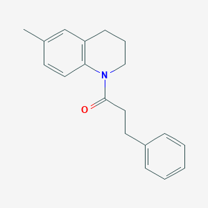 molecular formula C19H21NO B6642677 1-(6-methyl-3,4-dihydro-2H-quinolin-1-yl)-3-phenylpropan-1-one 