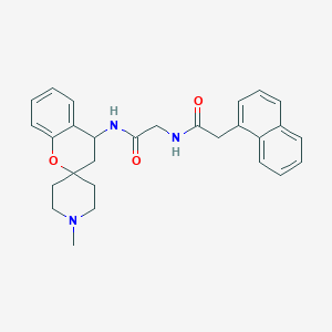 molecular formula C28H31N3O3 B6642709 N-[2-[(1'-methylspiro[3,4-dihydrochromene-2,4'-piperidine]-4-yl)amino]-2-oxoethyl]-2-naphthalen-1-ylacetamide 