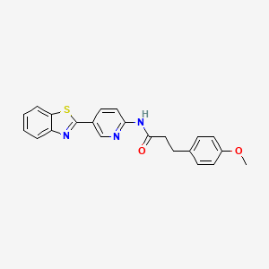 N-[5-(1,3-benzothiazol-2-yl)pyridin-2-yl]-3-(4-methoxyphenyl)propanamide