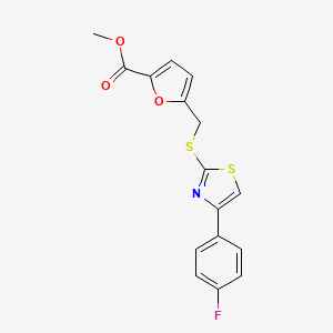 molecular formula C16H12FNO3S2 B6642741 Methyl 5-[[4-(4-fluorophenyl)-1,3-thiazol-2-yl]sulfanylmethyl]furan-2-carboxylate 