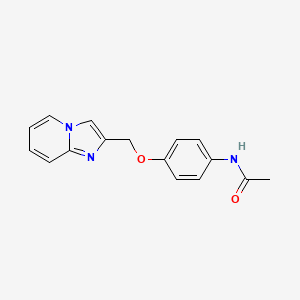 molecular formula C16H15N3O2 B6642780 N-[4-(imidazo[1,2-a]pyridin-2-ylmethoxy)phenyl]acetamide 