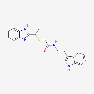 2-[1-(1H-benzimidazol-2-yl)ethylsulfanyl]-N-[2-(1H-indol-3-yl)ethyl]acetamide