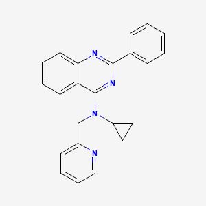 molecular formula C23H20N4 B6642817 N-cyclopropyl-2-phenyl-N-(pyridin-2-ylmethyl)quinazolin-4-amine 
