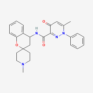 6-methyl-N-(1'-methylspiro[3,4-dihydrochromene-2,4'-piperidine]-4-yl)-4-oxo-1-phenylpyridazine-3-carboxamide