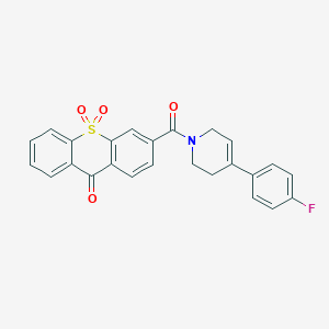 molecular formula C25H18FNO4S B6642851 3-[4-(4-fluorophenyl)-3,6-dihydro-2H-pyridine-1-carbonyl]-10,10-dioxothioxanthen-9-one 