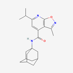 molecular formula C21H27N3O2 B6642890 N-(1-adamantyl)-3-methyl-6-propan-2-yl-[1,2]oxazolo[5,4-b]pyridine-4-carboxamide 