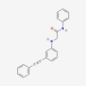molecular formula C22H18N2O B6642908 N-phenyl-2-[3-(2-phenylethynyl)anilino]acetamide 