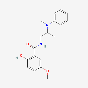 molecular formula C18H22N2O3 B6642938 2-hydroxy-5-methoxy-N-[2-(N-methylanilino)propyl]benzamide 